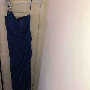 Royal Blue Floor Length Prom Dress
